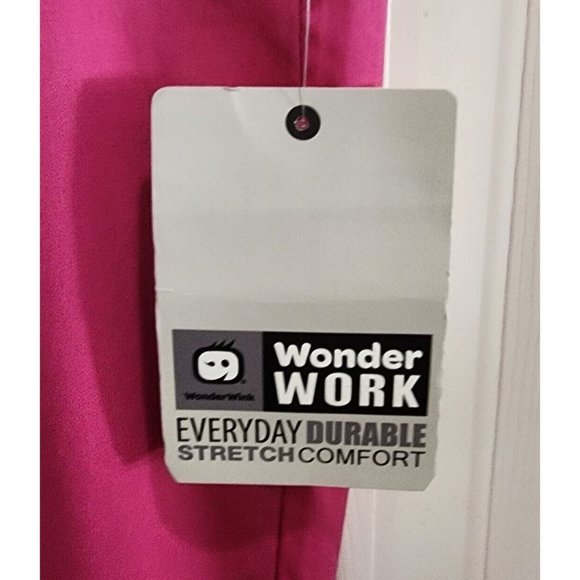 NWT Women's WonderWink Wonder Work Pink Scrub Bottoms Pants Style 500A Sz Small - Picture 4 of 13